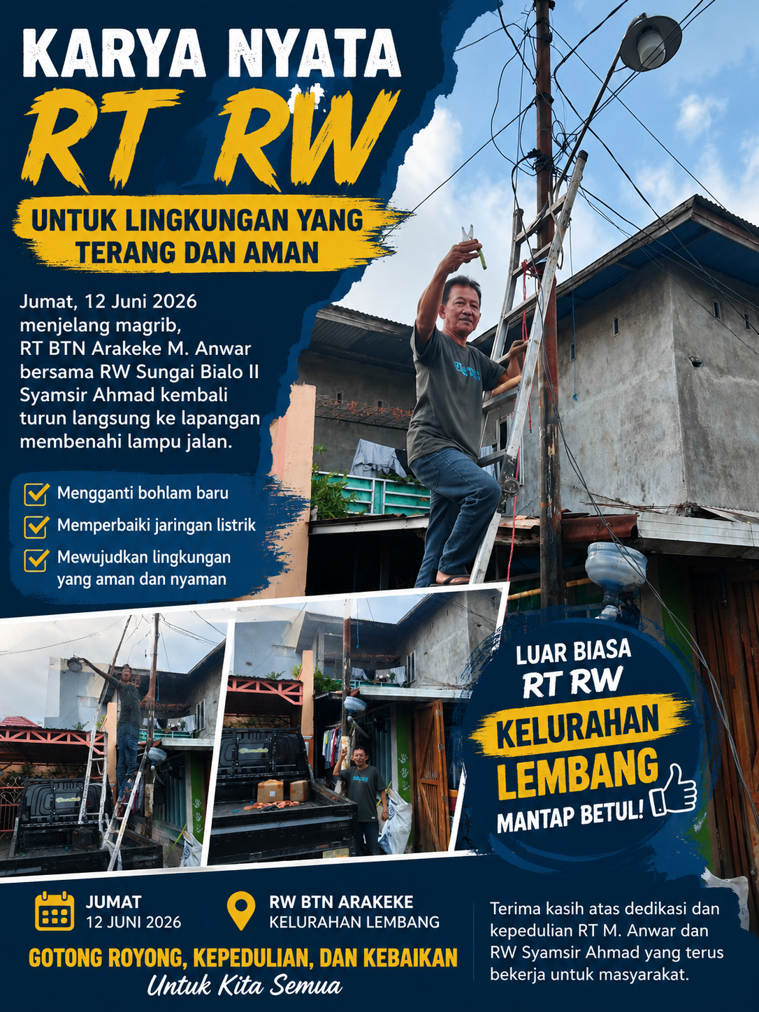 🌟 MENJELANG MAGRIB BERAKSI! RT DAN RW DI KELURAHAN LEMBANG KEMBALI BUKTIKAN KARYA NYATA UNTUK WARGA 🌟